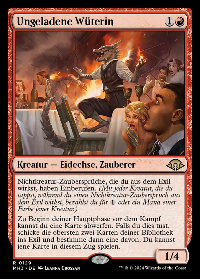 Ungeladene Wüterin