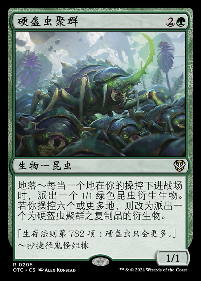 硬盔虫聚群