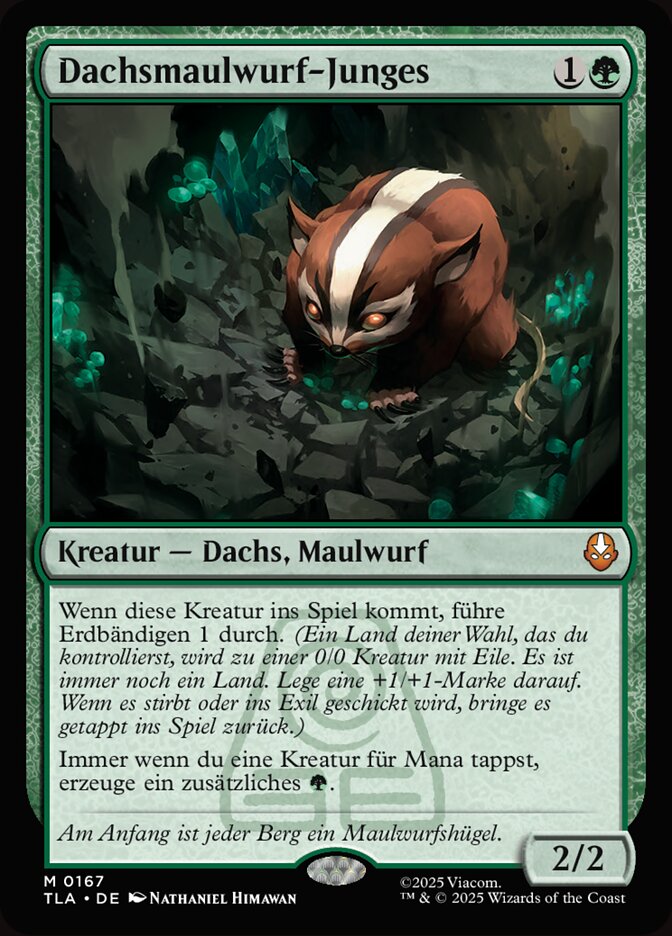 Dachsmaulwurf-Junges
