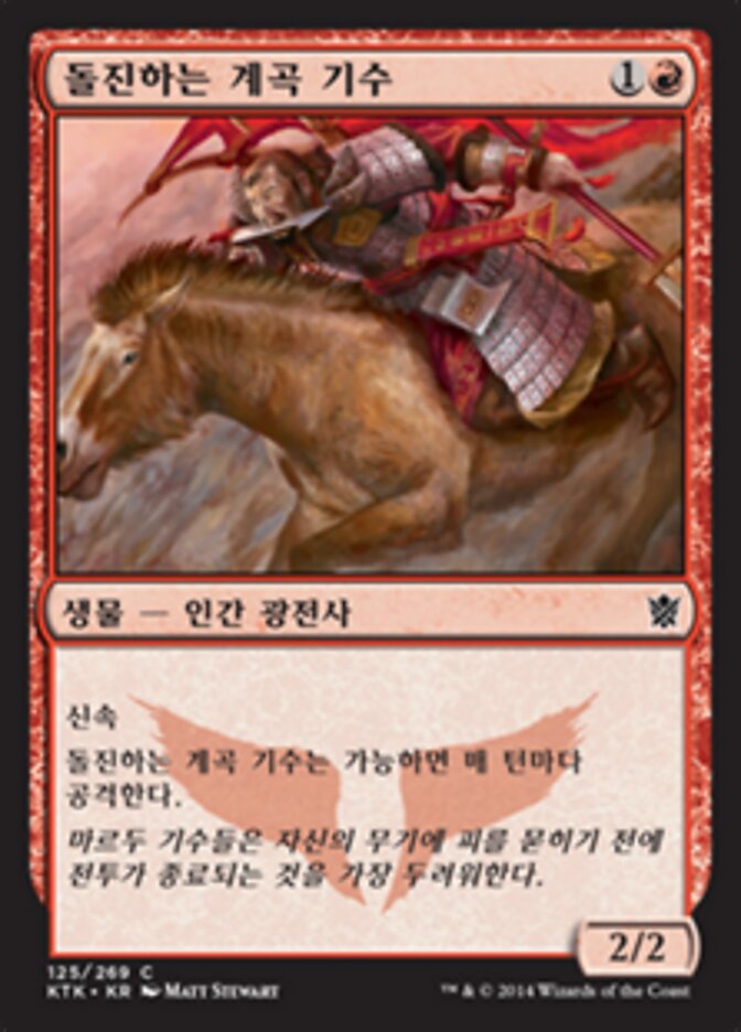 돌진하는 계곡 기수
