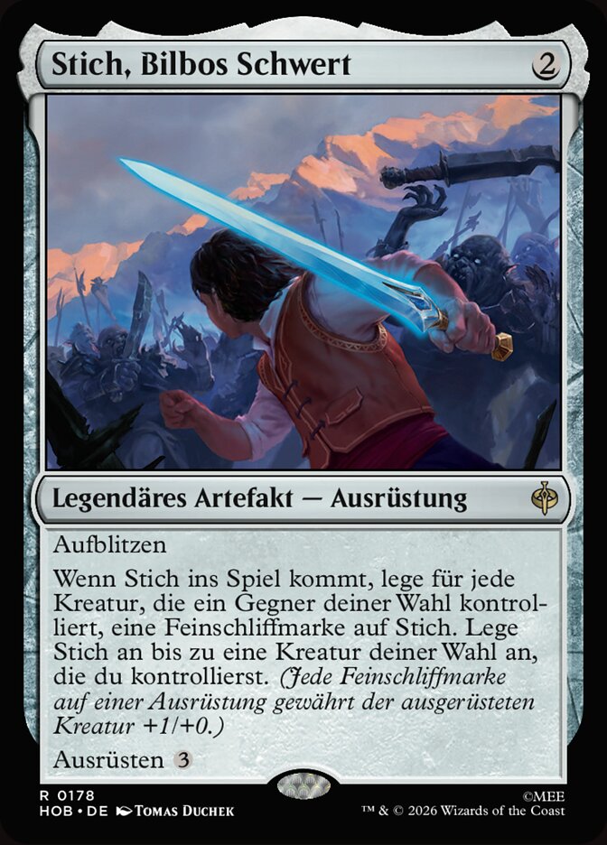 Stich, Bilbos Schwert
