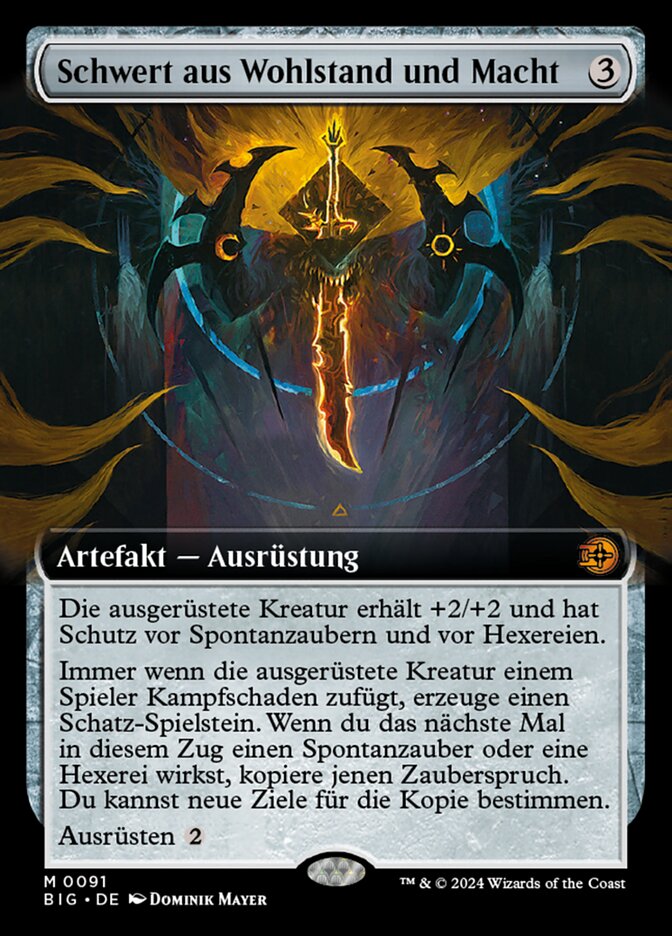 Schwert aus Wohlstand und Macht