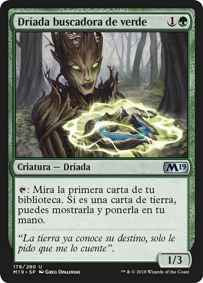 Dríada buscadora de verde