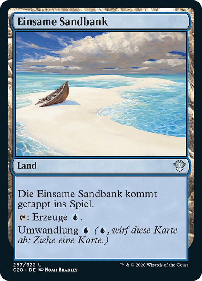 Einsame Sandbank