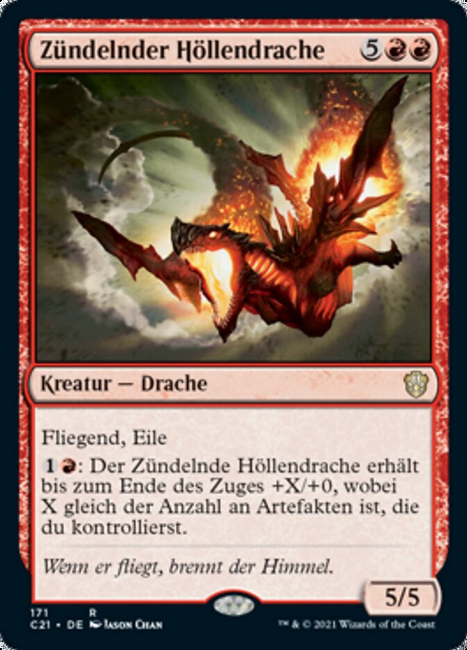 Zündelnder Höllendrache