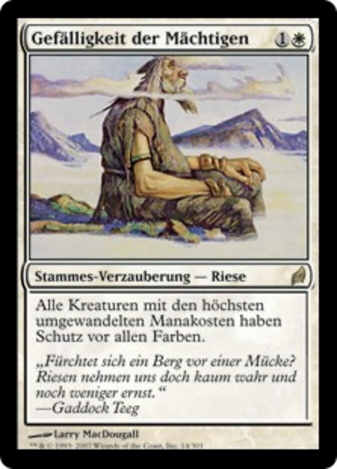 Gefälligkeit der Mächtigen