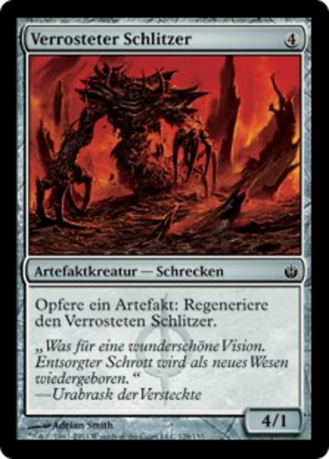 Verrosteter Schlitzer