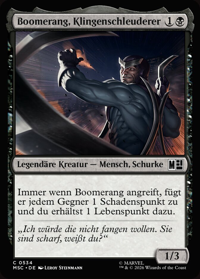 Boomerang, Klingenschleuderer