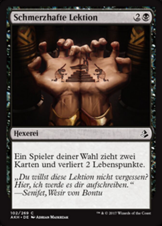 Schmerzhafte Lektion