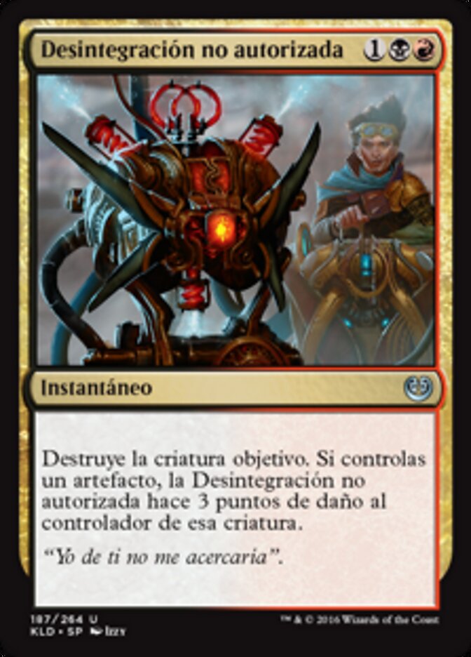 Desintegración no autorizada
