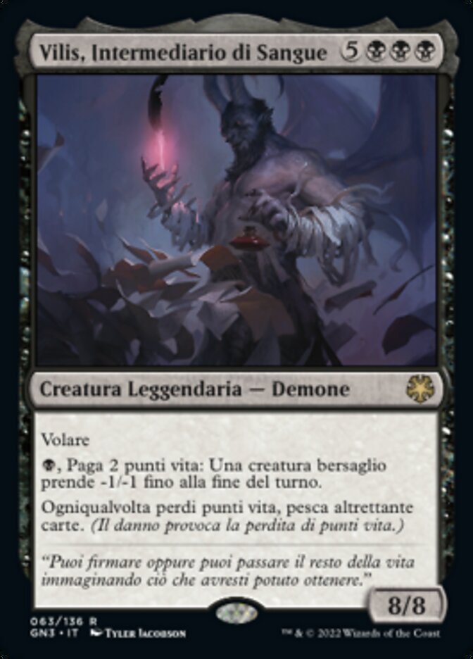 Vilis, Intermediario di Sangue