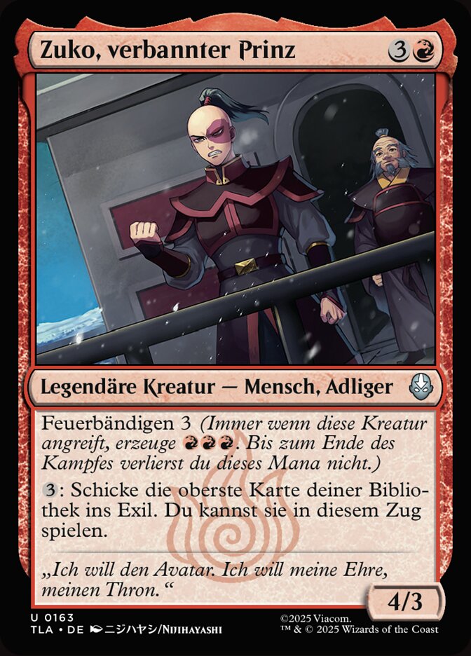 Zuko, verbannter Prinz