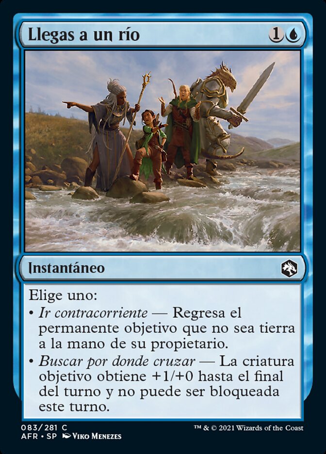 Llegas a un río