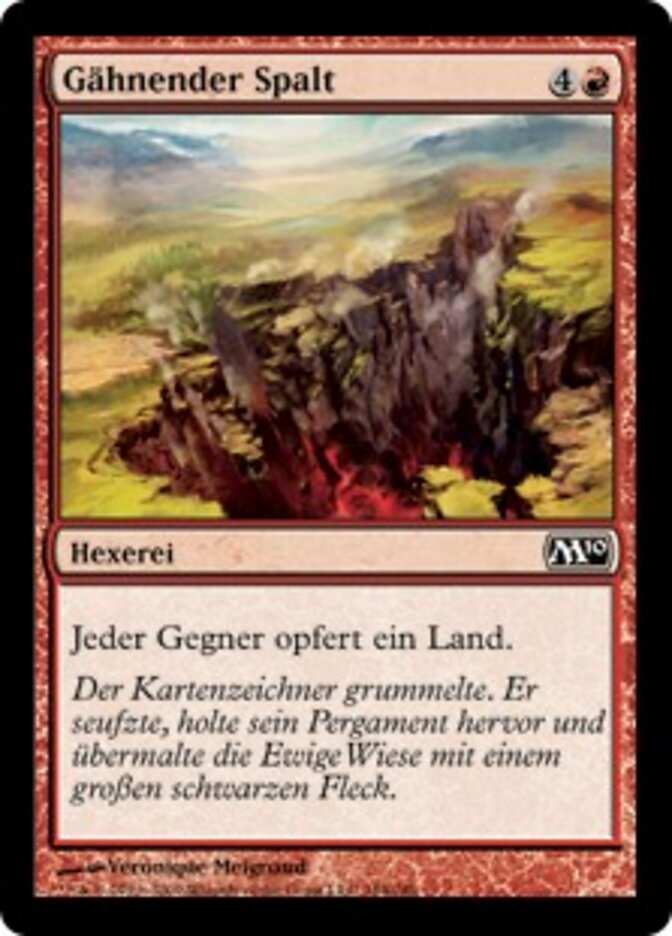 Gähnender Spalt