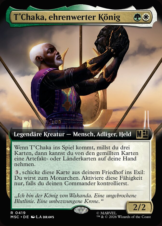 T'Chaka, ehrenwerter König