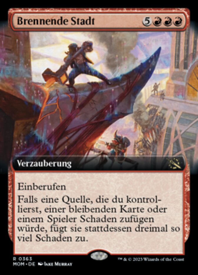 Brennende Stadt
