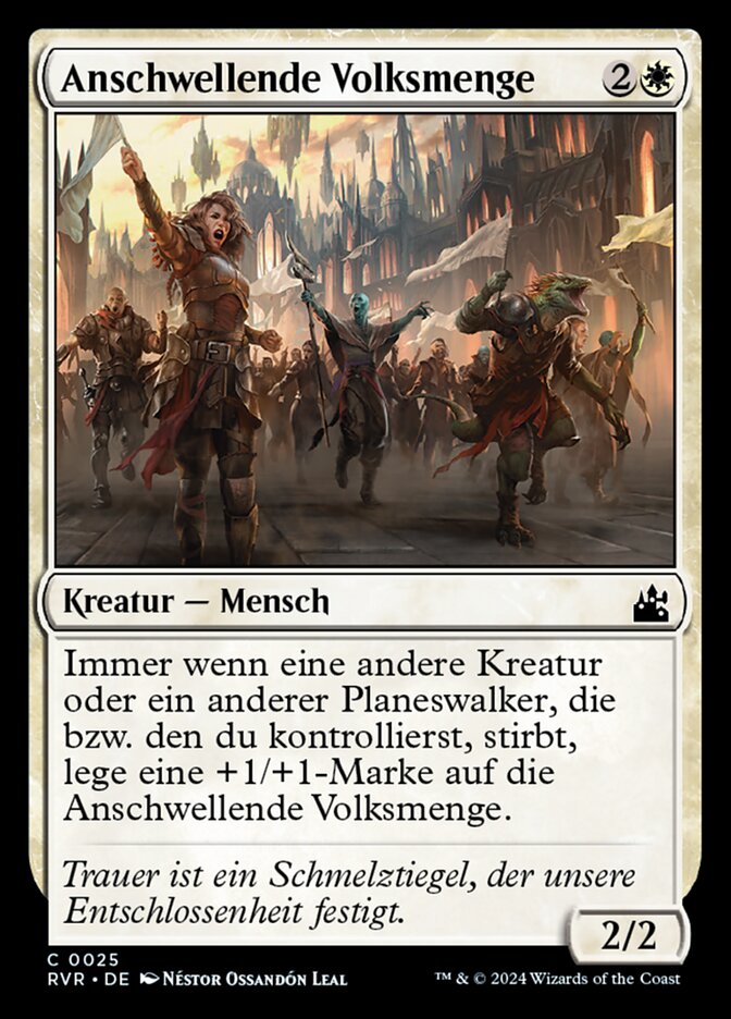 Anschwellende Volksmenge