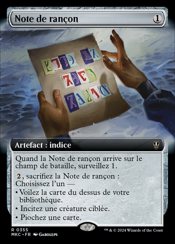 Note de rançon