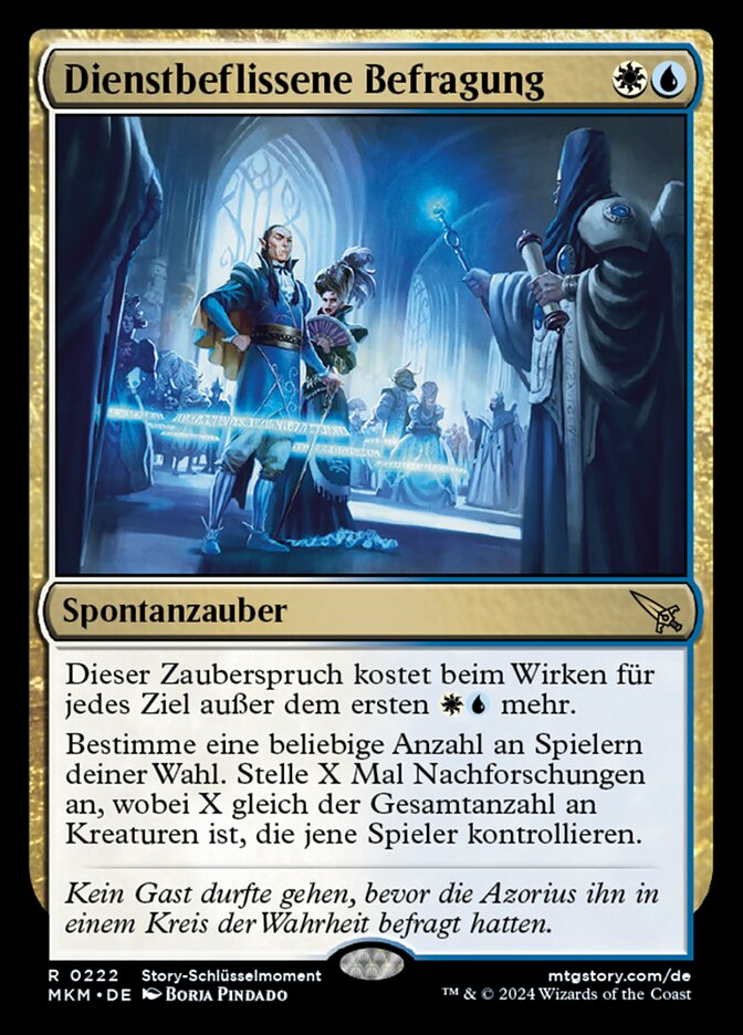 Dienstbeflissene Befragung