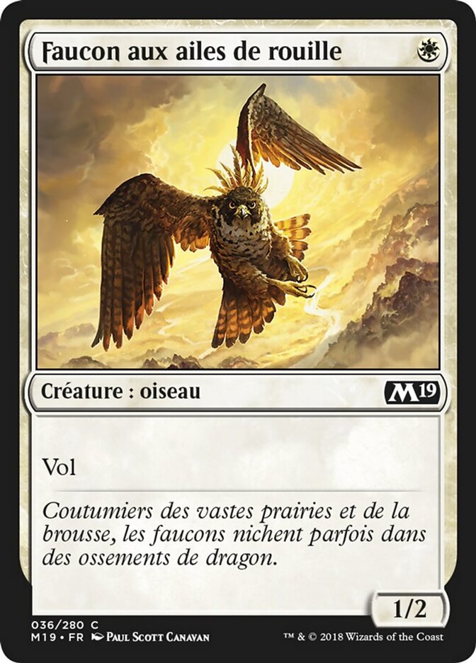 Faucon aux ailes de rouille