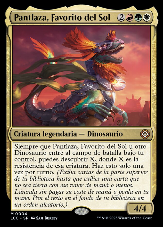 Pantlaza, Favorita del Sol