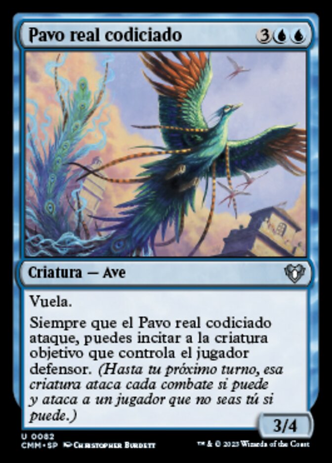 Pavo real codiciado