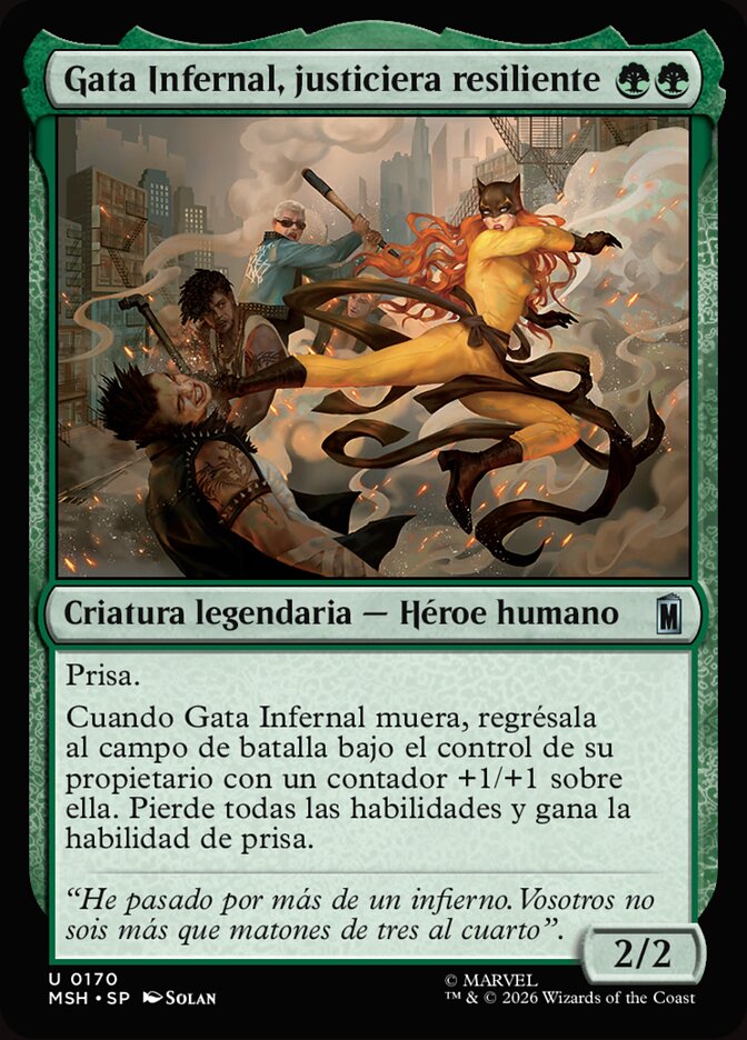 Gata Infernal, justiciera resiliente