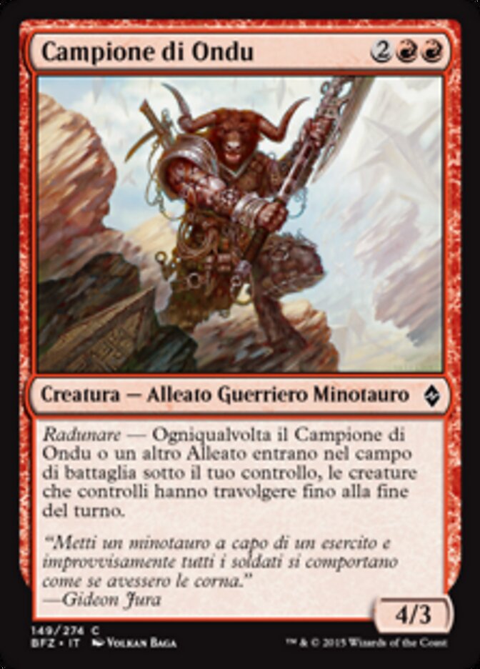 Campione di Ondu