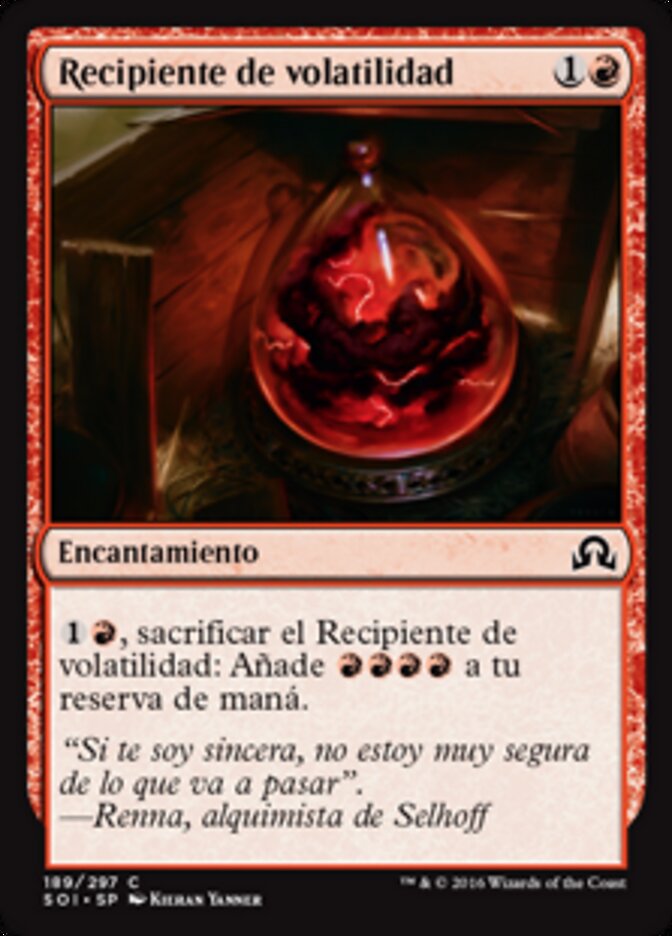 Recipiente de volatilidad