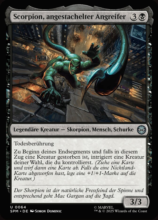 Scorpion, angestachelter Angreifer