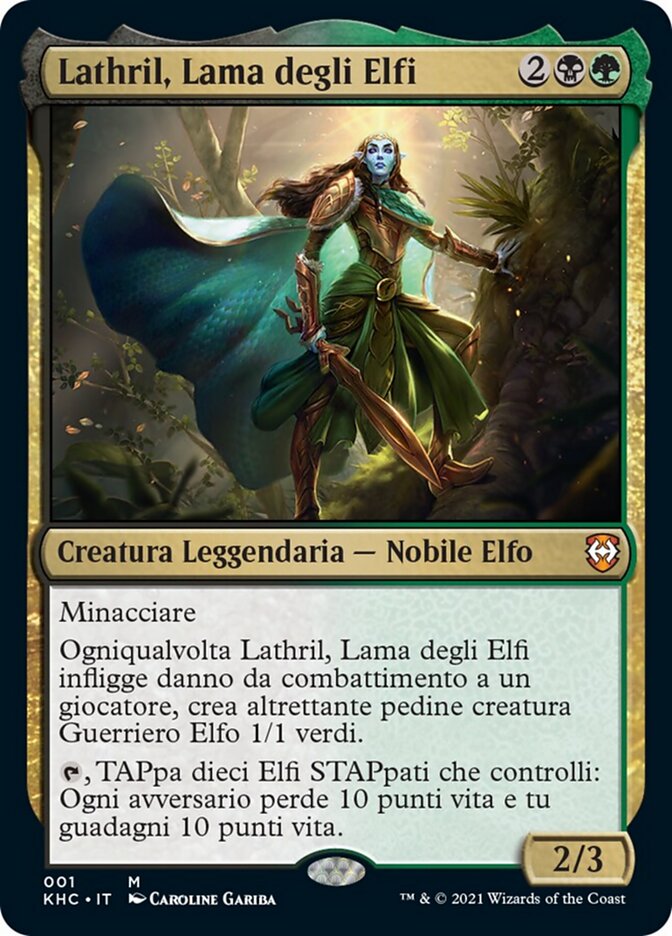 Lathril, Lama degli Elfi