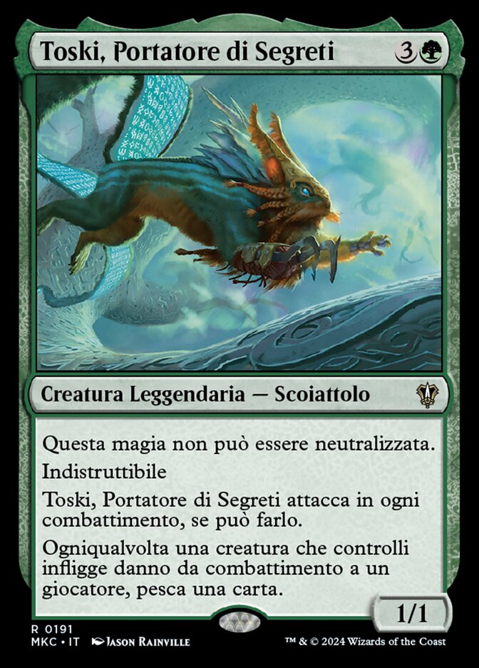 Toski, Portatore di Segreti