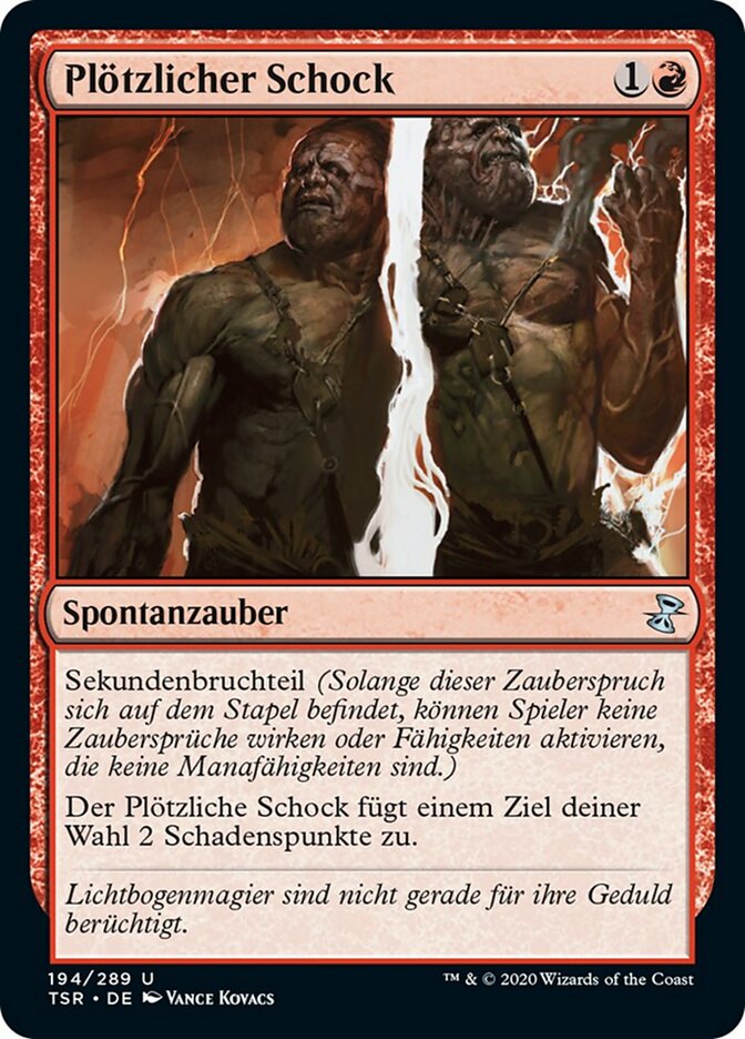 Plötzlicher Schock