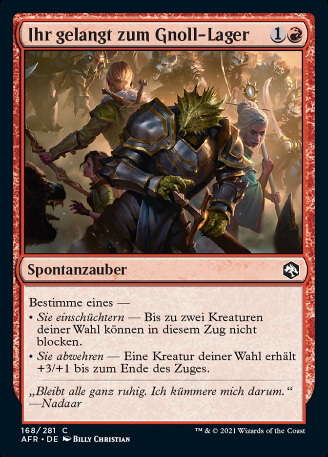 Ihr gelangt zum Gnoll-Lager