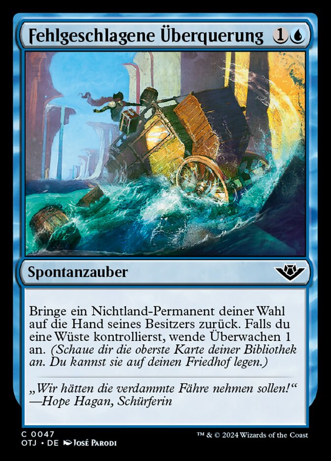 Fehlgeschlagene Überquerung