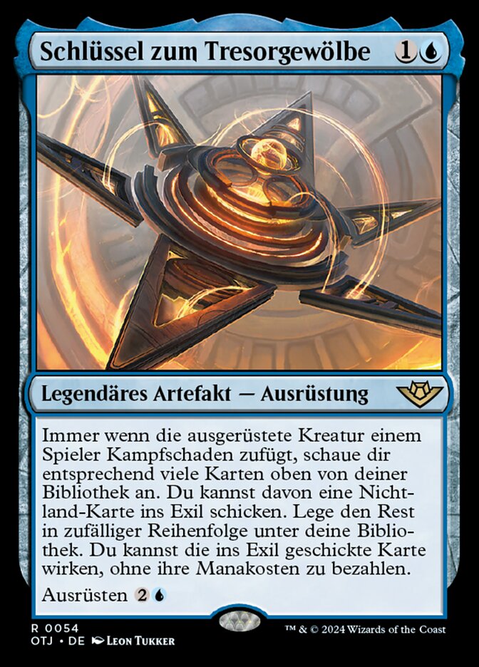 Schlüssel zum Tresorgewölbe