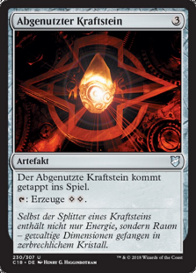 Abgenutzter Kraftstein
