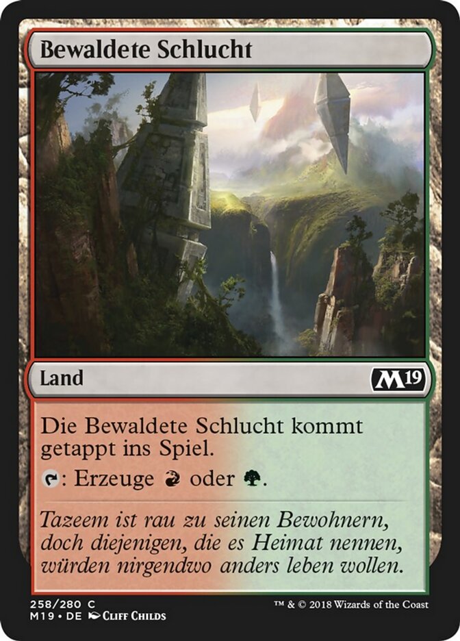 Bewaldete Schlucht