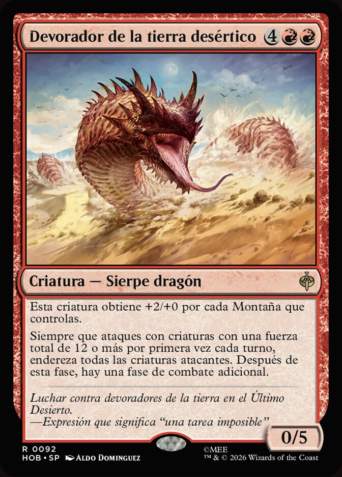 Devorador de la tierra desértico