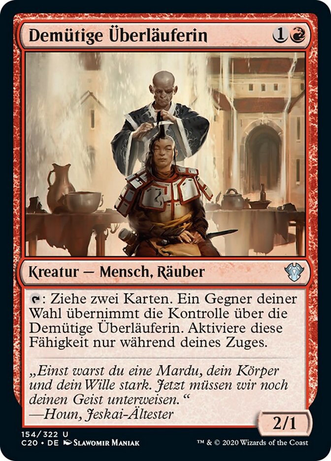 Demütige Überläuferin