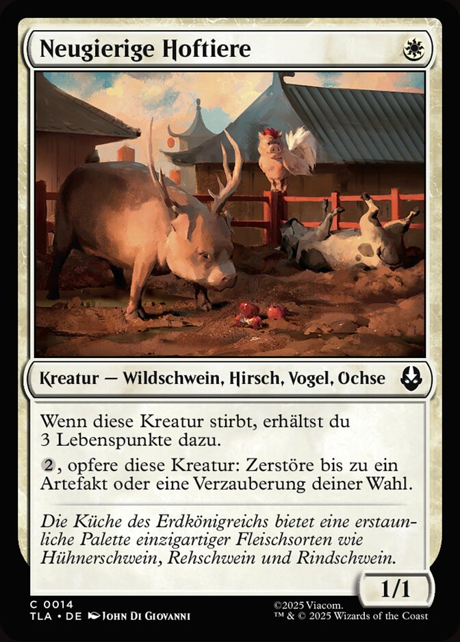Neugierige Hoftiere