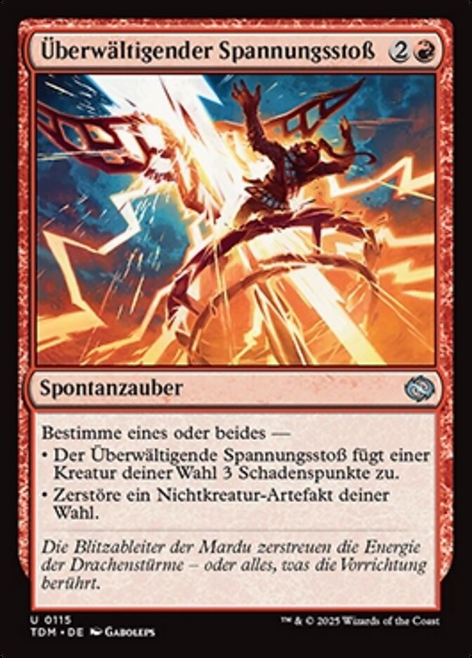 Überwältigender Spannungsstoß