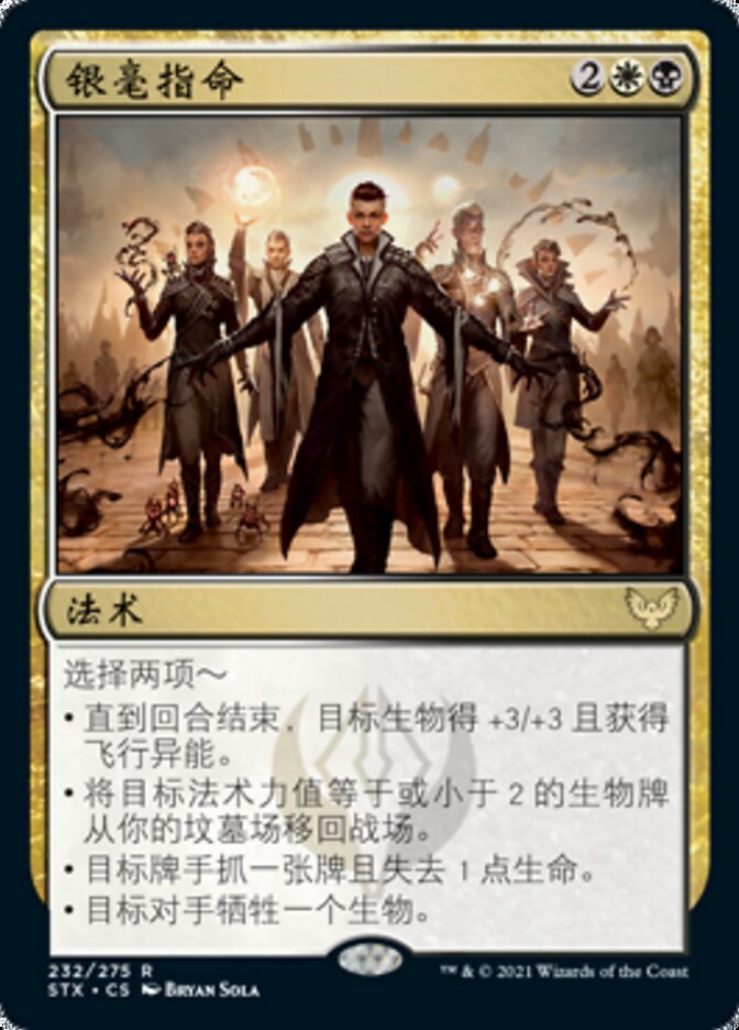 银毫指命