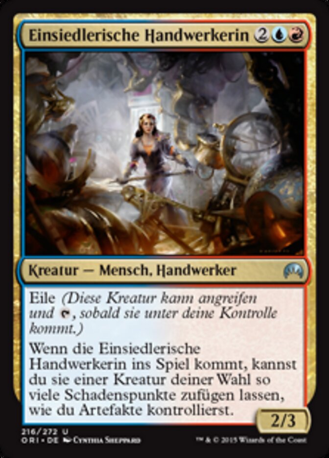 Einsiedlerische Handwerkerin