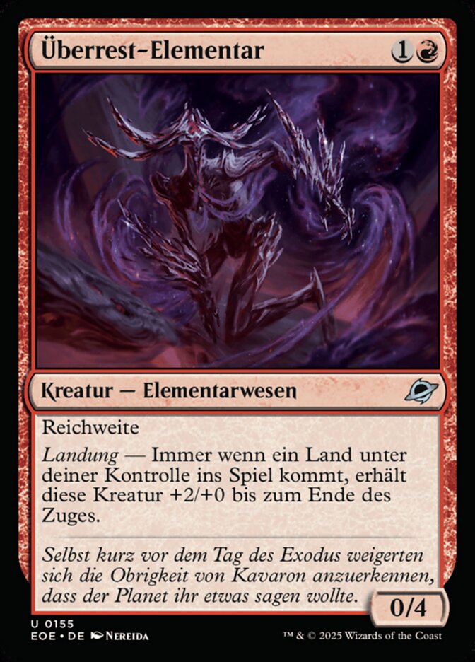 Überrest-Elementar