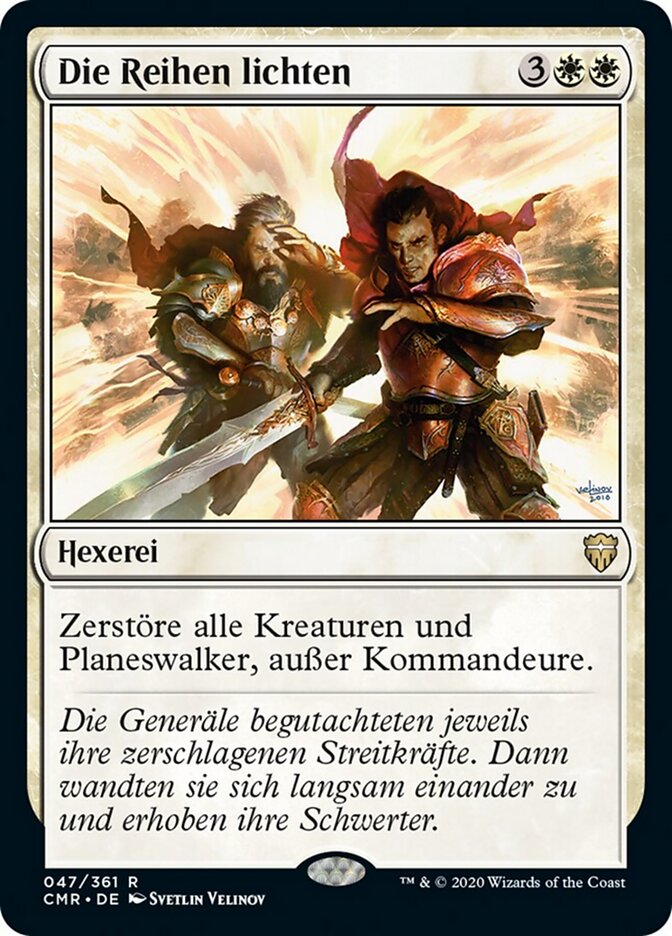 Die Reihen lichten