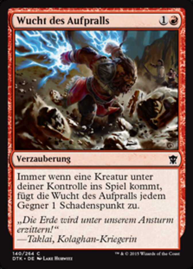 Wucht des Aufpralls