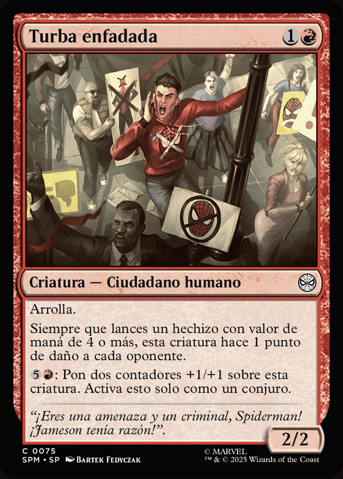 Turba enfadada