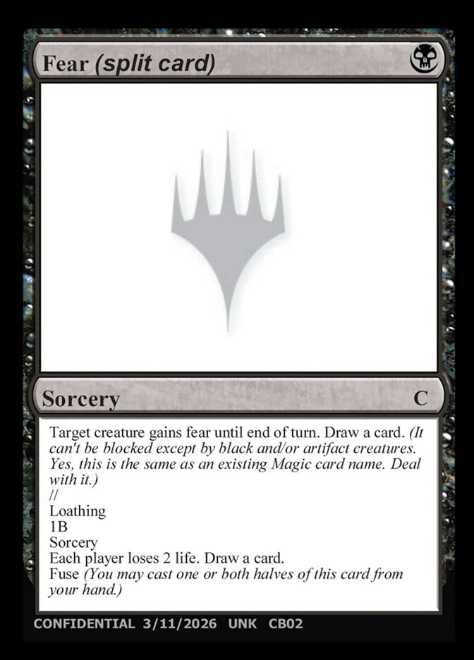 Fear (split card) // Loathing