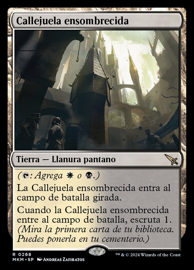 Callejuela ensombrecida